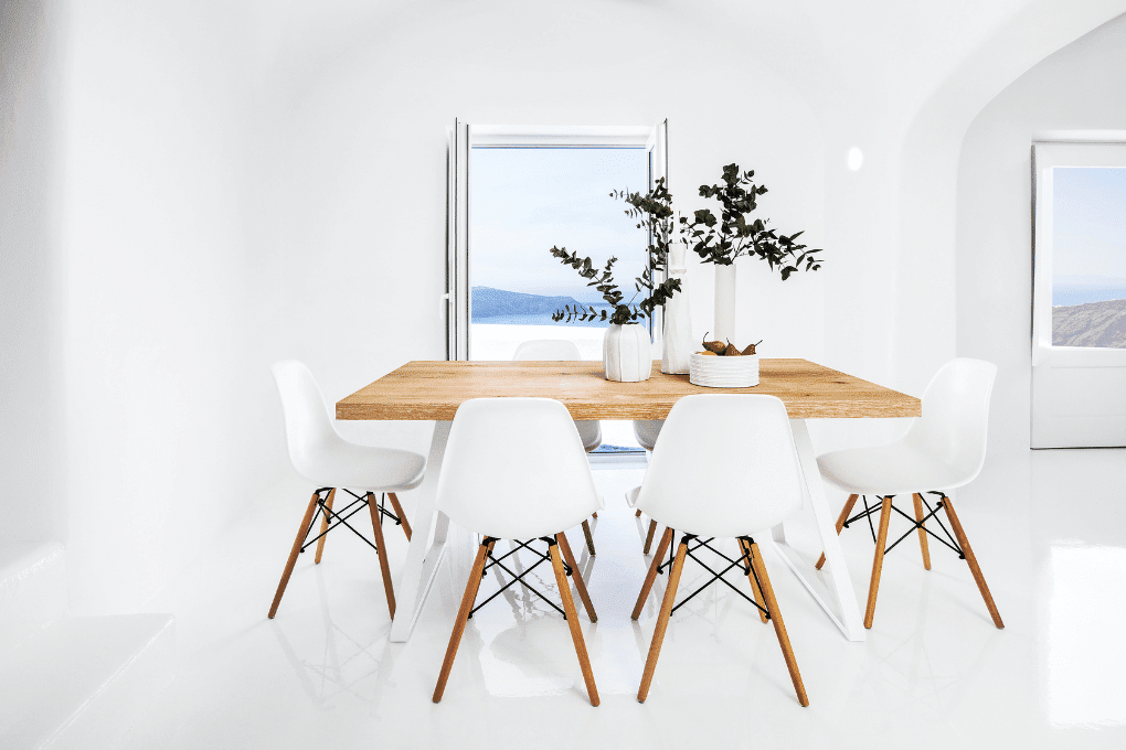 Erossea Villa Santorini Dining Area View