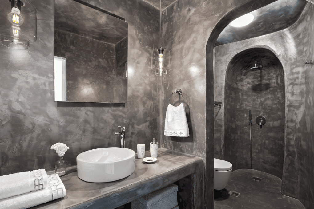 Erossea Villa Santorini bathroom shower
